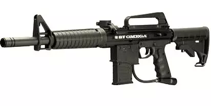 Marcadora M-16, ametralladora, para paintball. Disfruta de Paintball Madrid.