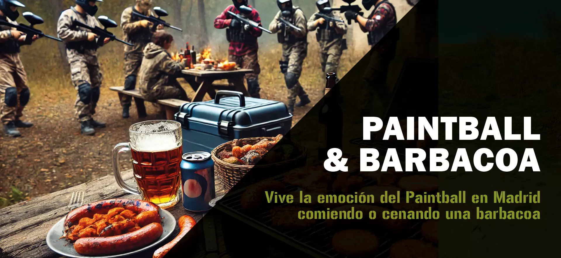 Paintball con Barbacoa para Adultos y Ni&ntilde;os en Madrid