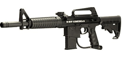 Marcadora M-16, ametralladora, para paintball. Disfruta de Paintball Madrid.