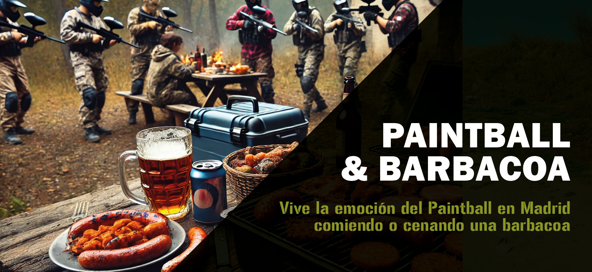 Paintball con Barbacoa para Adultos y Ni&ntilde;os en Madrid